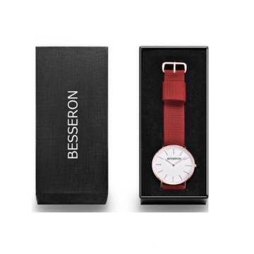 BESSERON OEM custom logo  Watches Men Wrist Quartz Wristwatch Present Set With Luxury Box Prefect Christmas Gifts